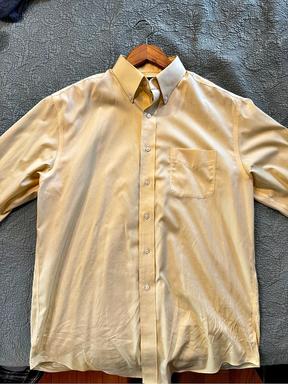 Jos. A. Bank Traveler Collection Solid Dress Shirt Butter Yellow